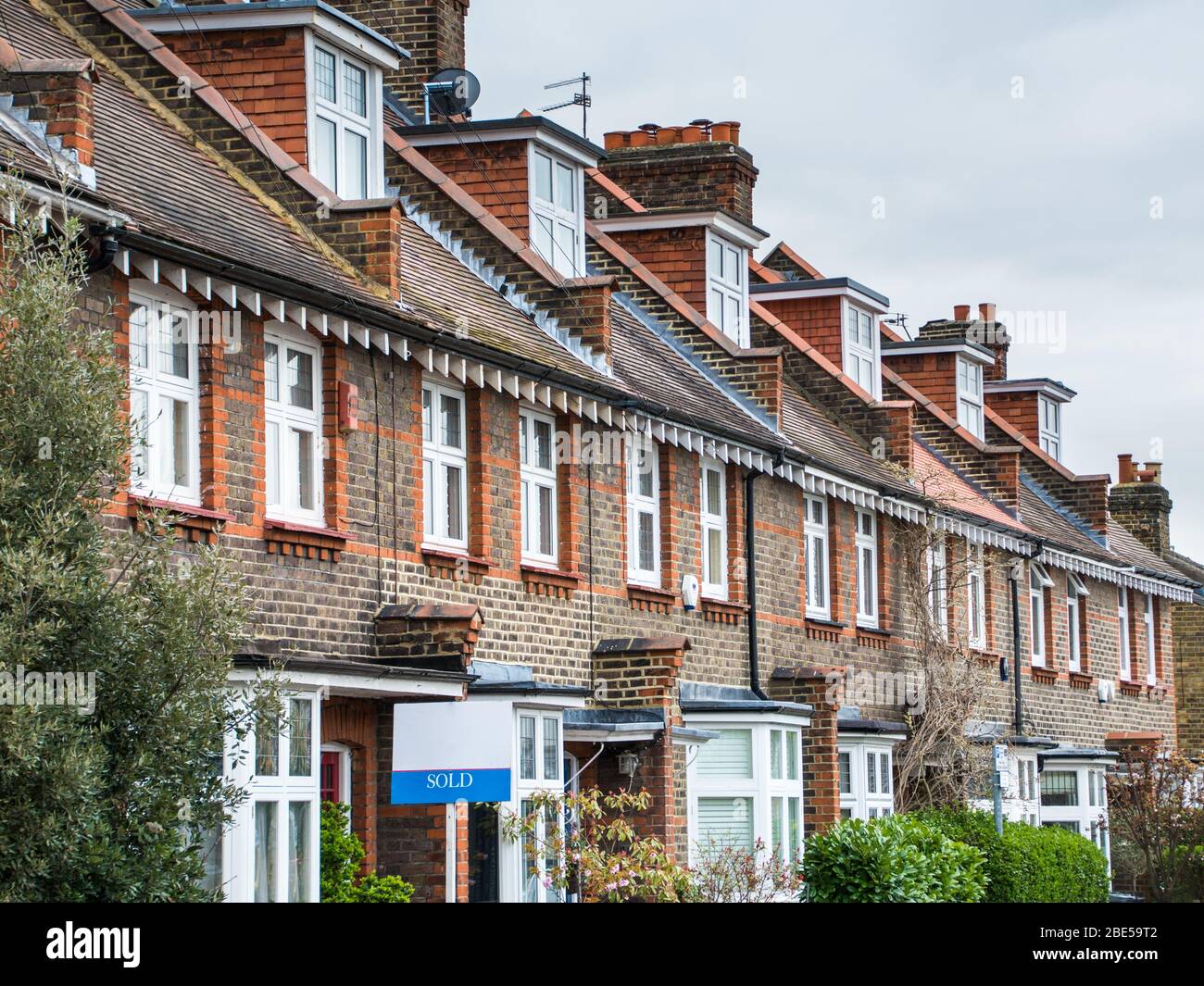 Street of houses in Wimbledon south west London UK Stock Photo Alamy