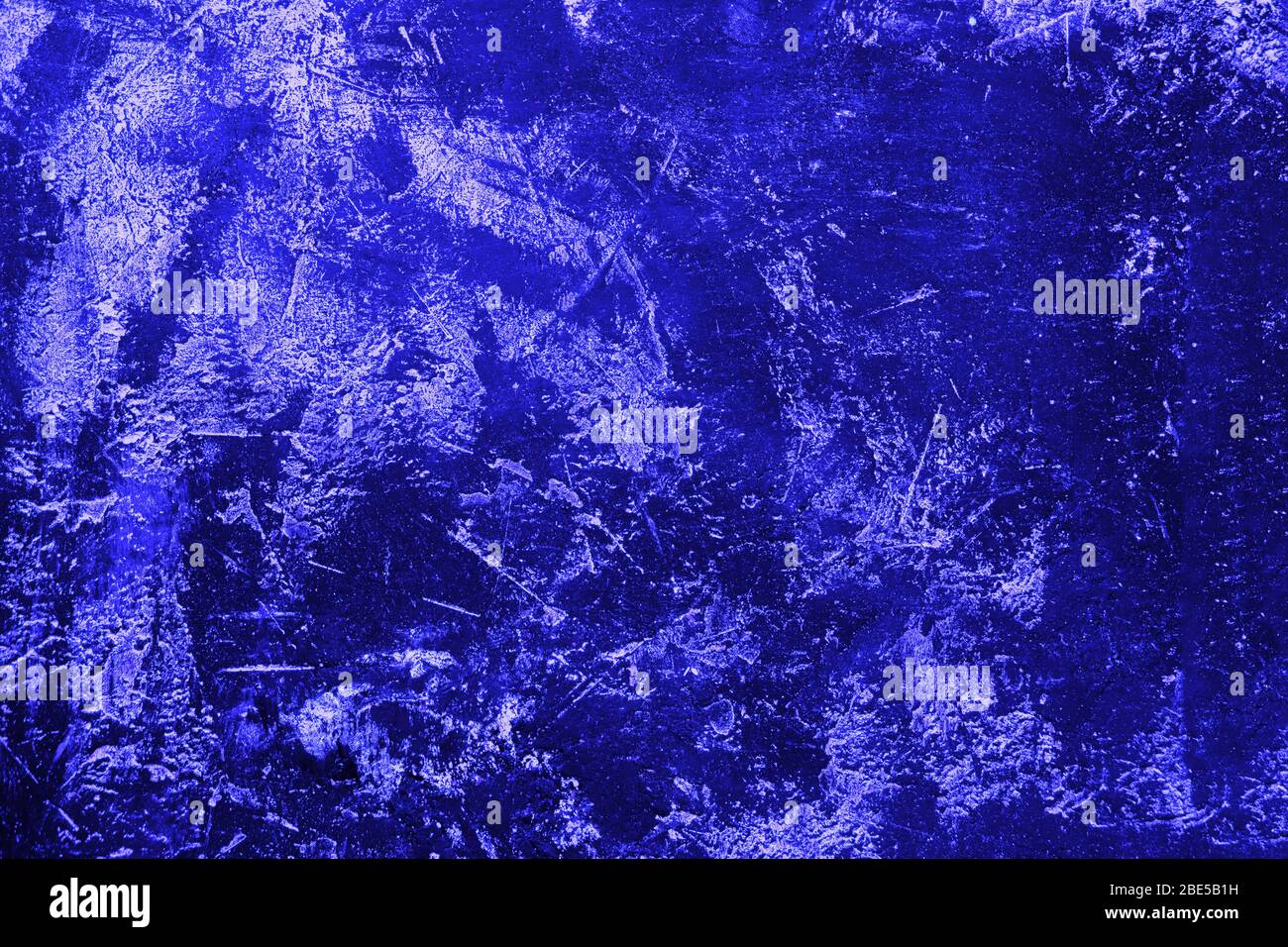 Top view blue painted grunge texture, background Stock Photo