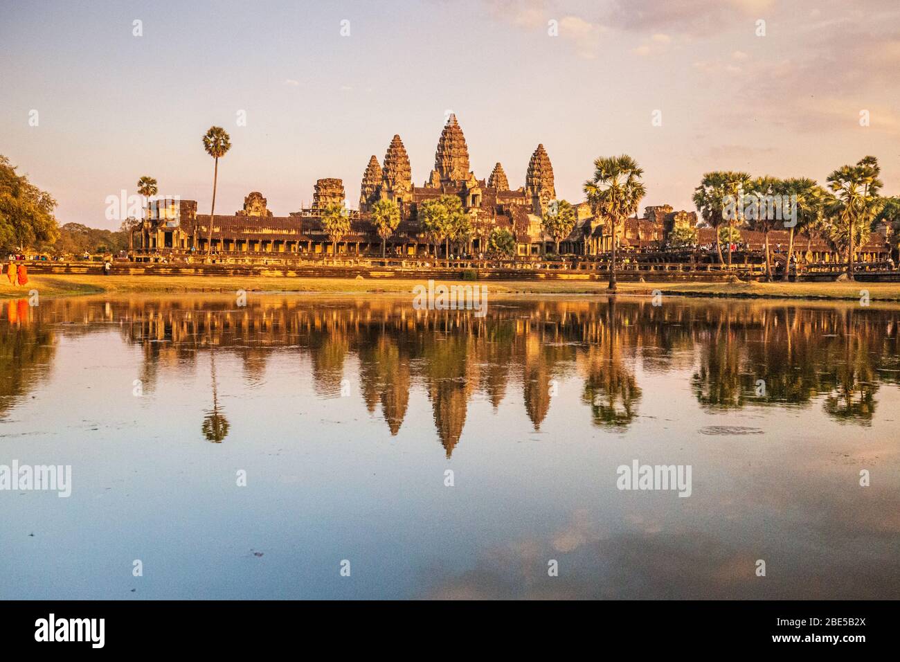 Reflection pool at Angkor Wat, Cambodia Stock Photo Alamy