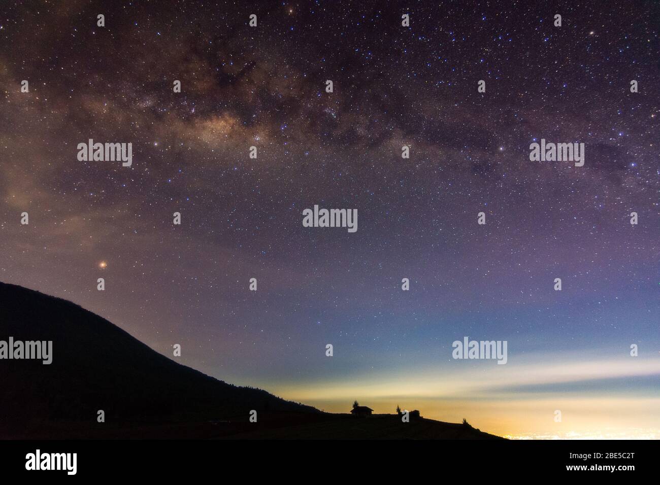 Milky Way, Brakseng, Indonesia Stock Photo