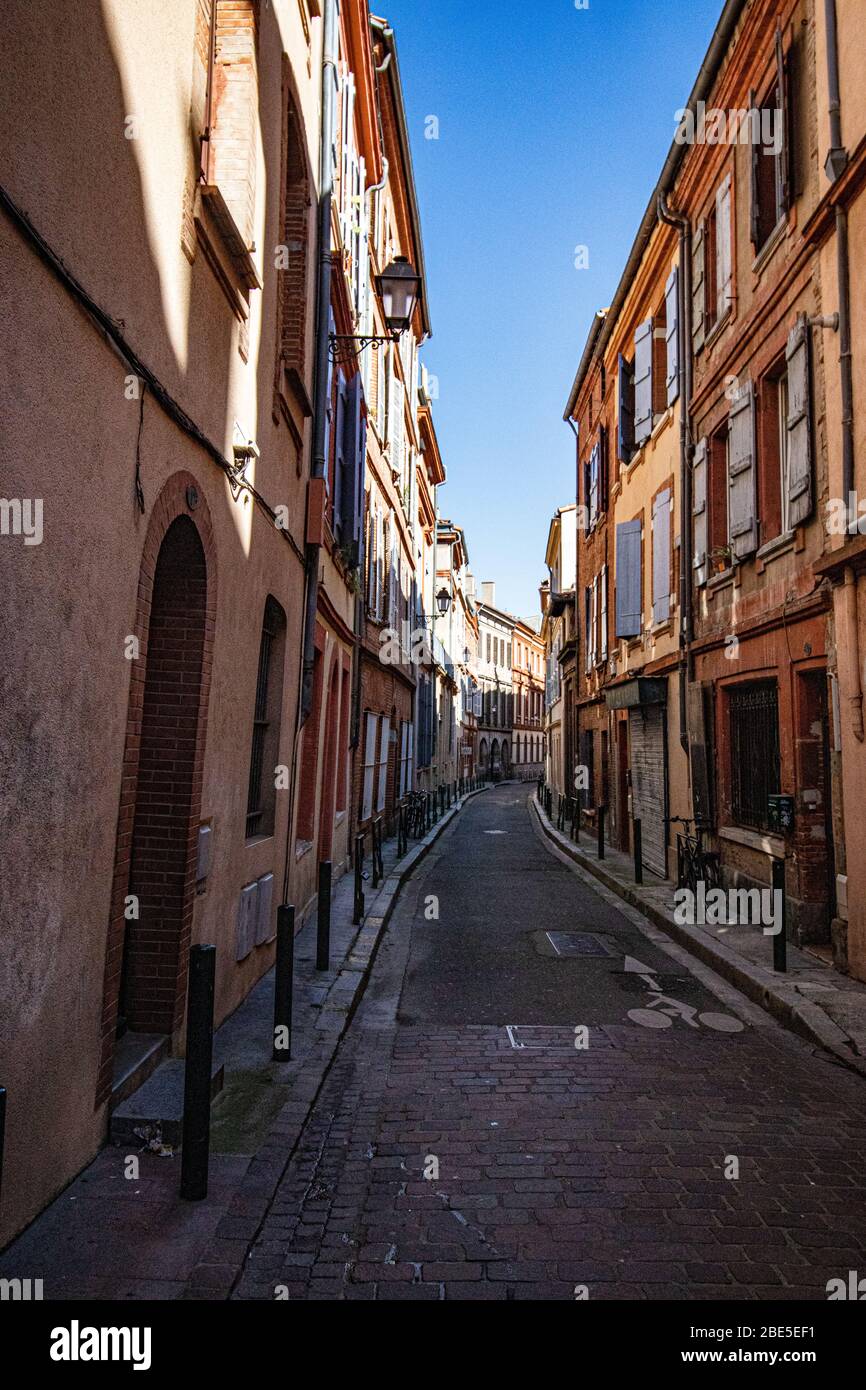 pedestrian street, Toulouse, France Stock Photo