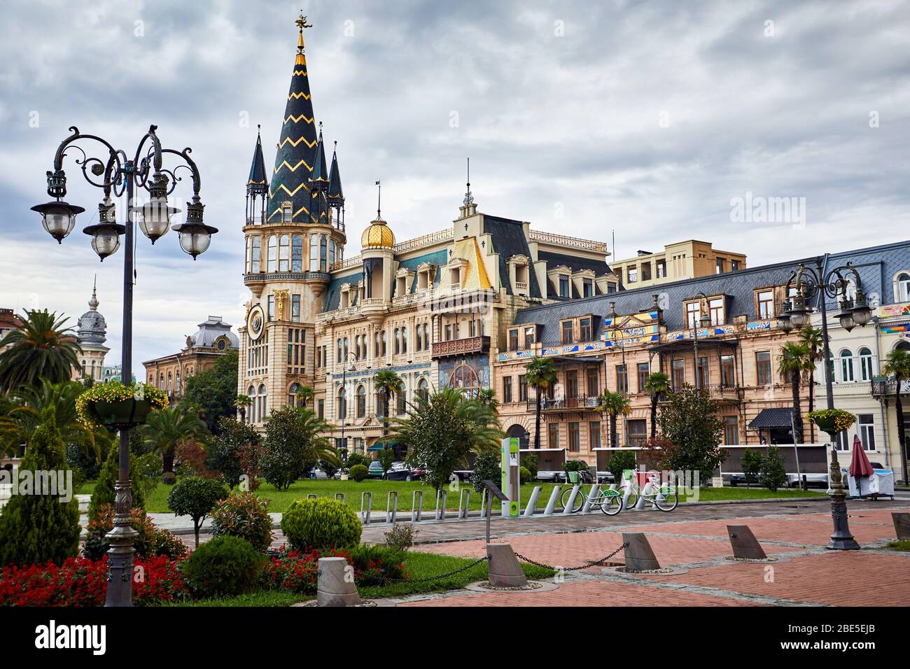 Beautiful building at Europe Square in Batumi, Georgia Stock Photo