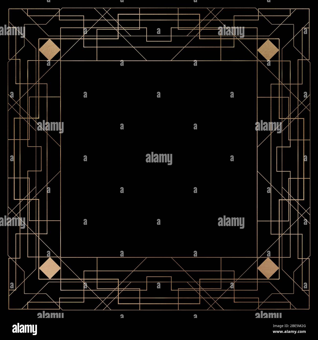 Gold and Black great Gatsby style 1920s art deco pattern illustration