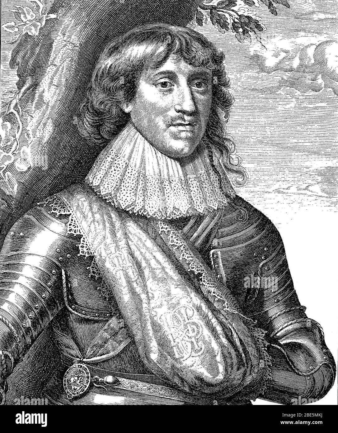 Christian von Braunschweig-Wolfenbüttel, 20 September 1599 - 16 June 1626, nominally Duke of Braunschweig and Lüneburg and Administrator of the Diocese of Halberstadt, also Christian the Younger, the Awesome Christian, is one of the most famous commanders of the Guelphs in the struggle against the House of Habsburg and the Catholic League in the Thirty Years' War  /  Christian von Braunschweig-Wolfenbüttel, 20. September 1599 - 16. Juni 1626, nominell Herzog von Braunschweig und Lüneburg und Administrator des Bistums Halberstadt, auch Christian der Jüngere, der Tolle Christian, zählt zu den be Stock Photo