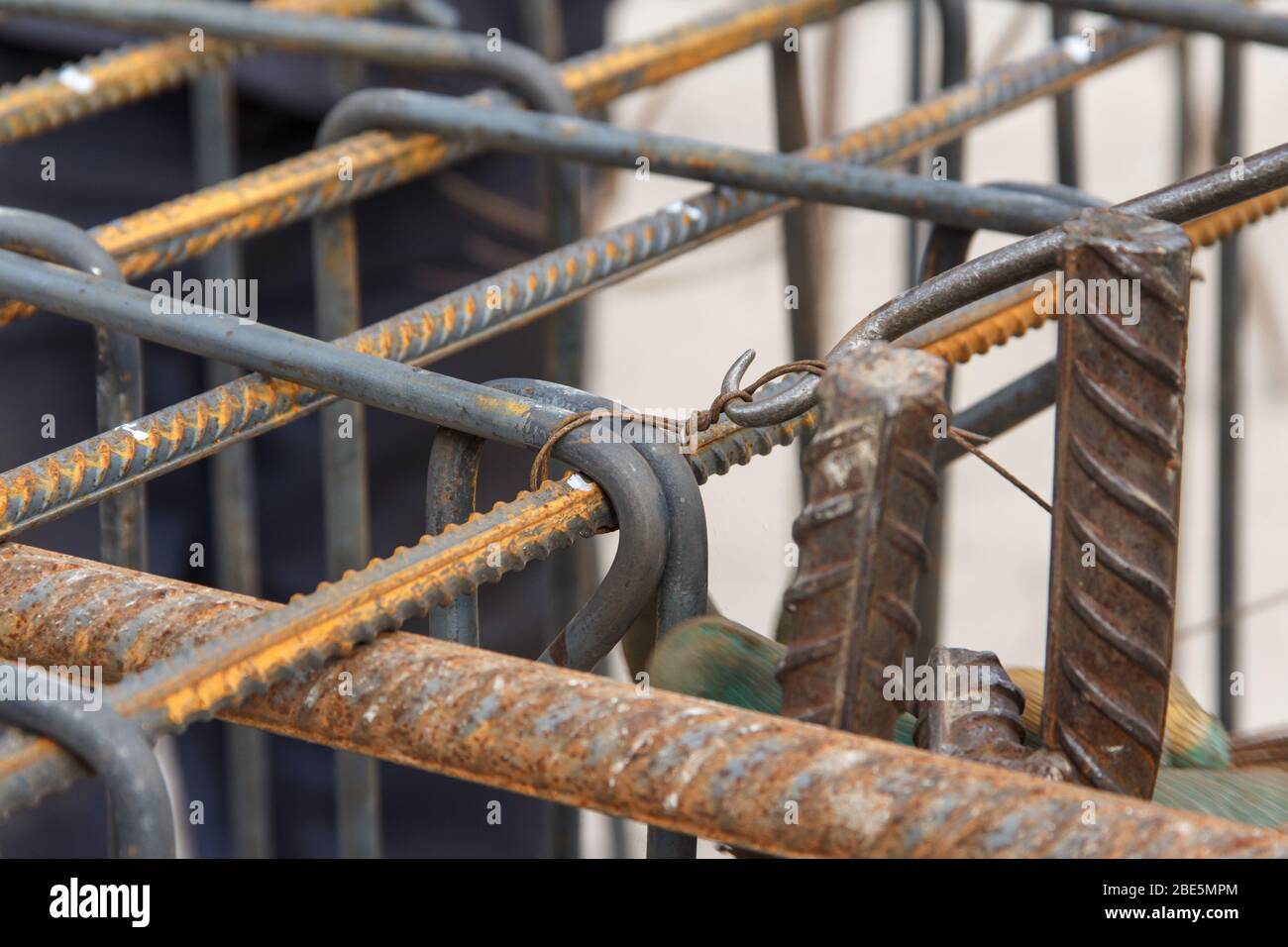 Steel Rebar Reinforcing Concrete High Resolution Stock Photography and