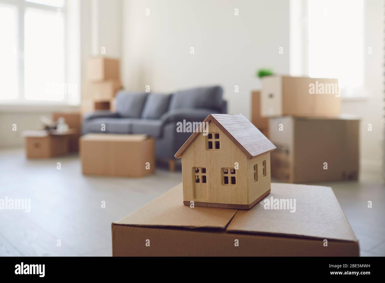 Concept of a new home apartment housing real estate purchase lease sale investment mortgage. Stock Photo