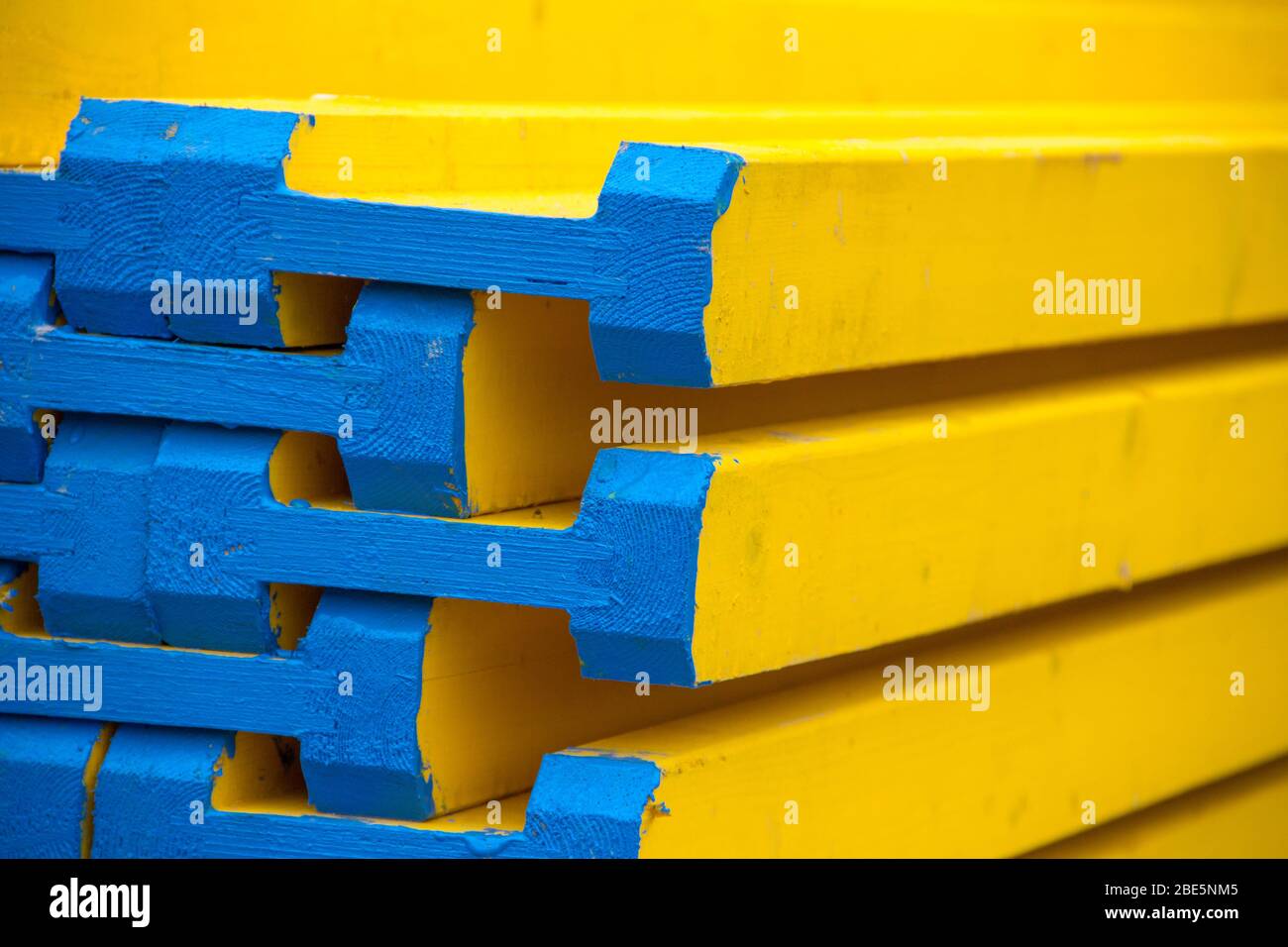 Boards used in concrete works. Material for supports supporting a