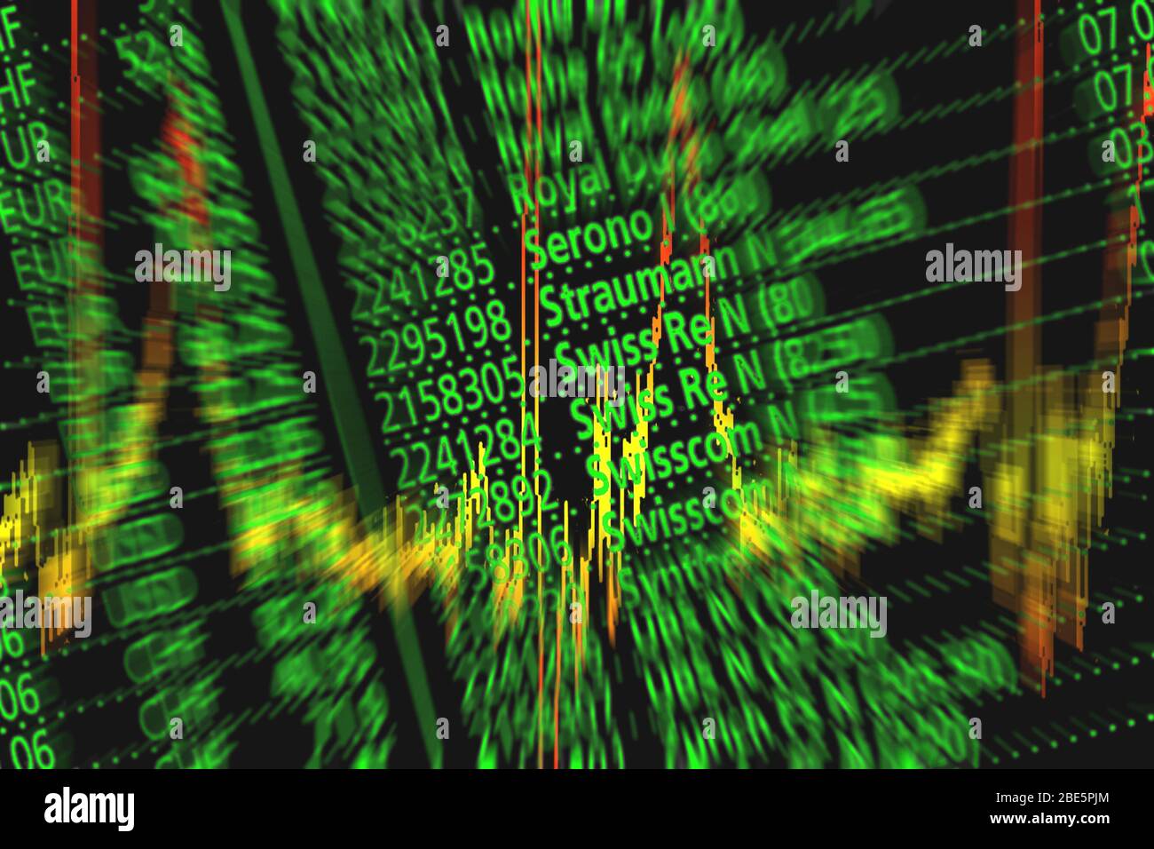 Aktienkurse an der Boerse Stock Photo