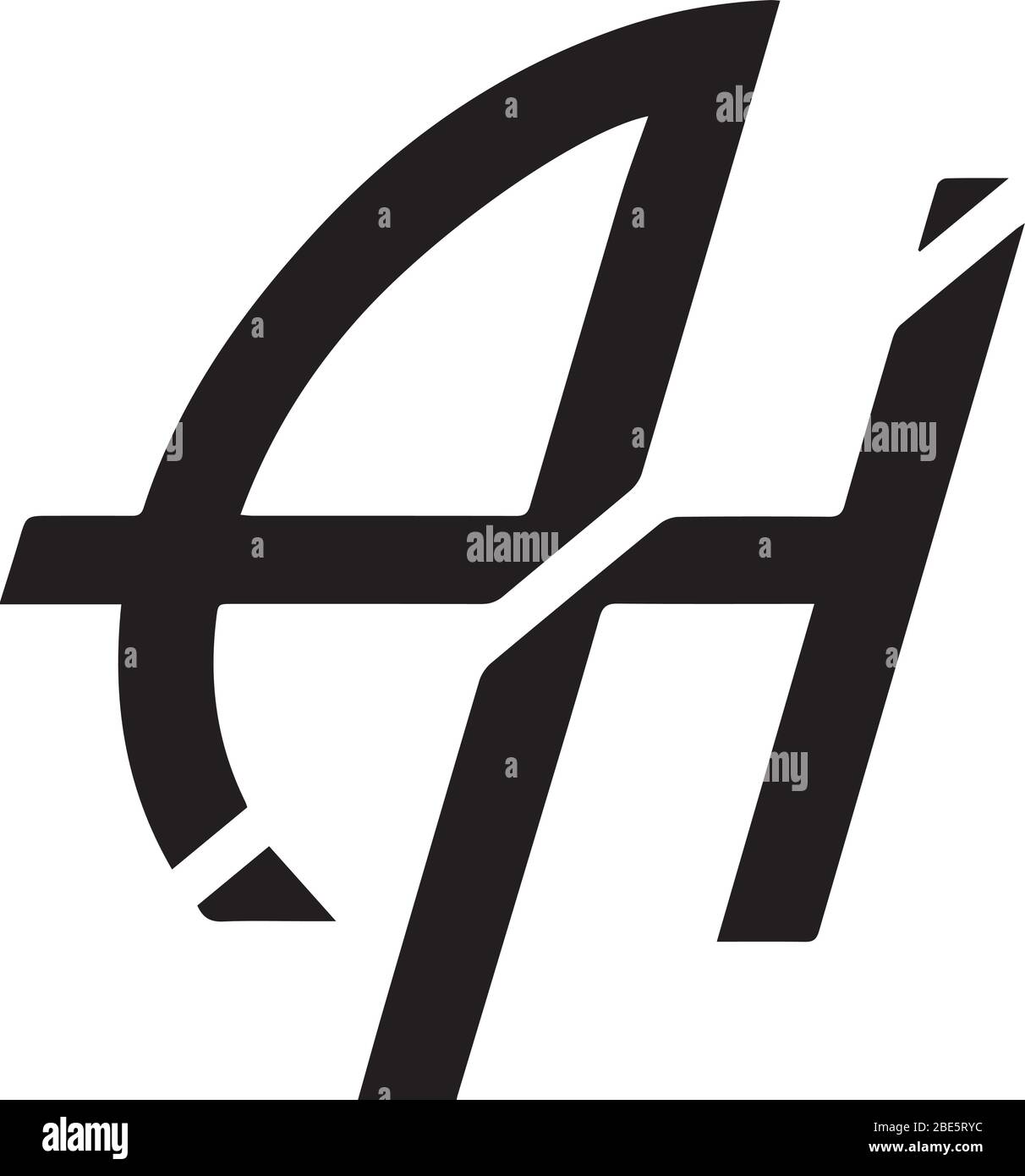 AH letter vector logo. HA letter vector logo Stock Vector