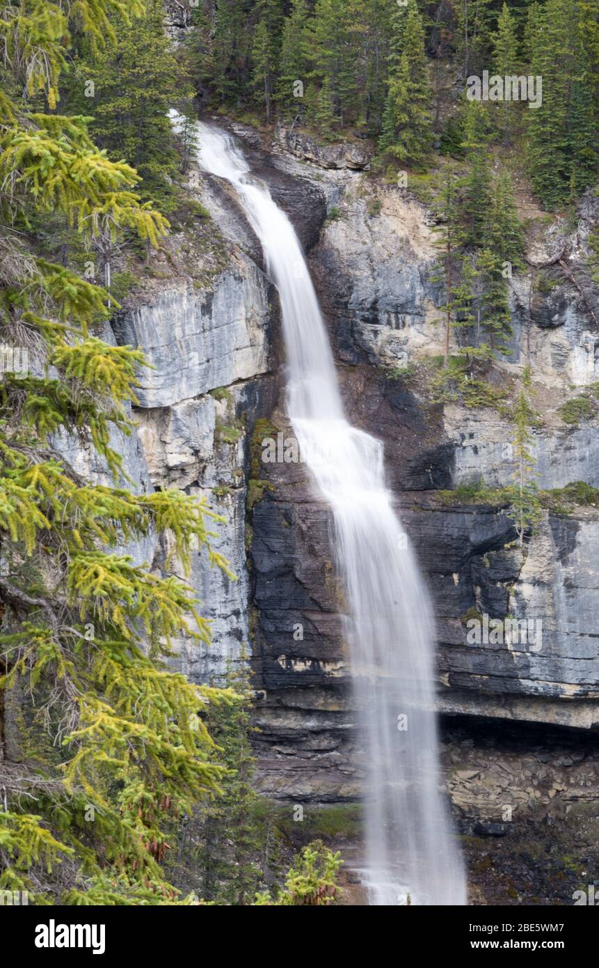 Bridal Veil Forest Waterfall in British Columbia, Canada Stock Photo