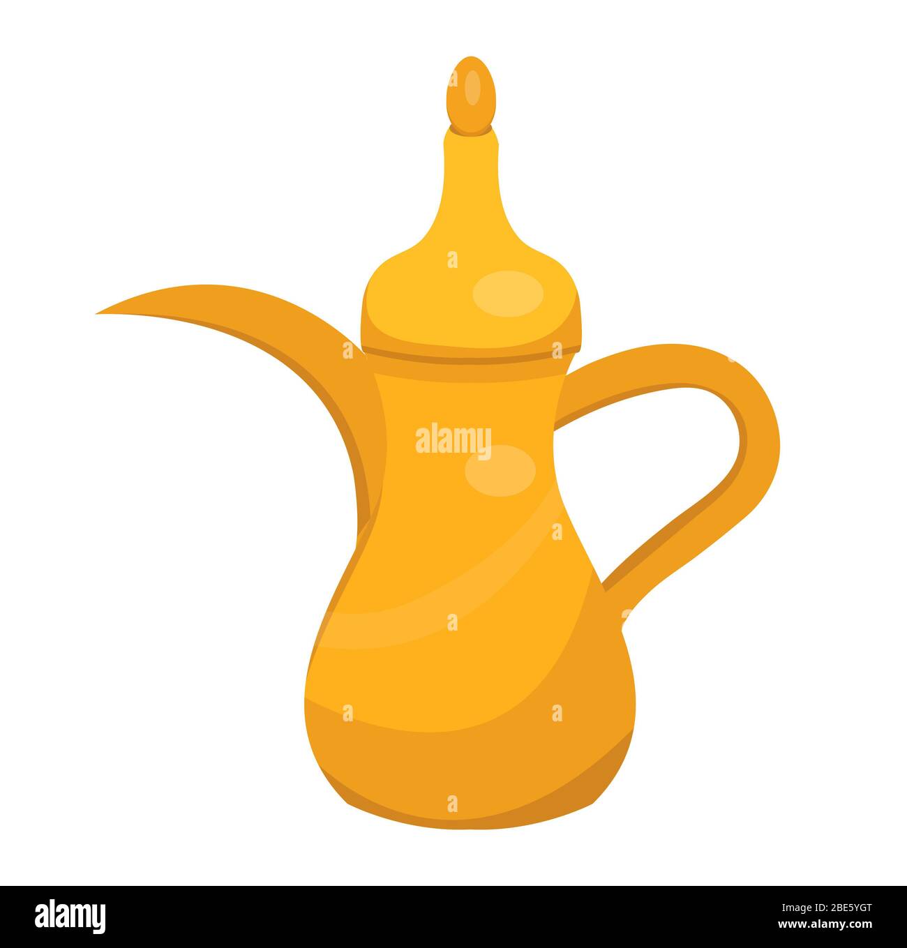 Arabic jug, flat style icon. Isolated on white background. illustration Stock Photo Alamy