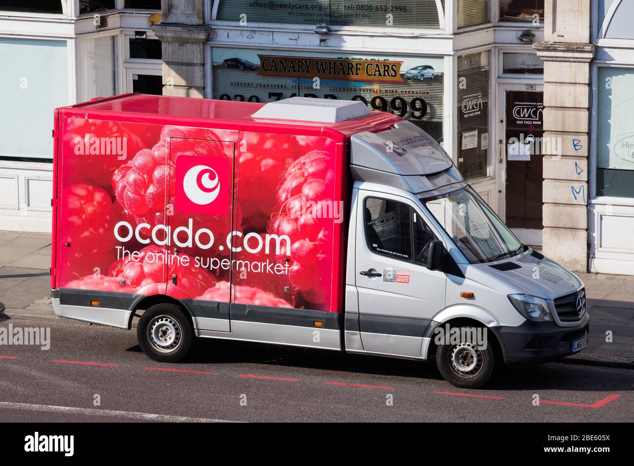 Ocado Delivery Van With Groceries High Resolution Stock Photography and
