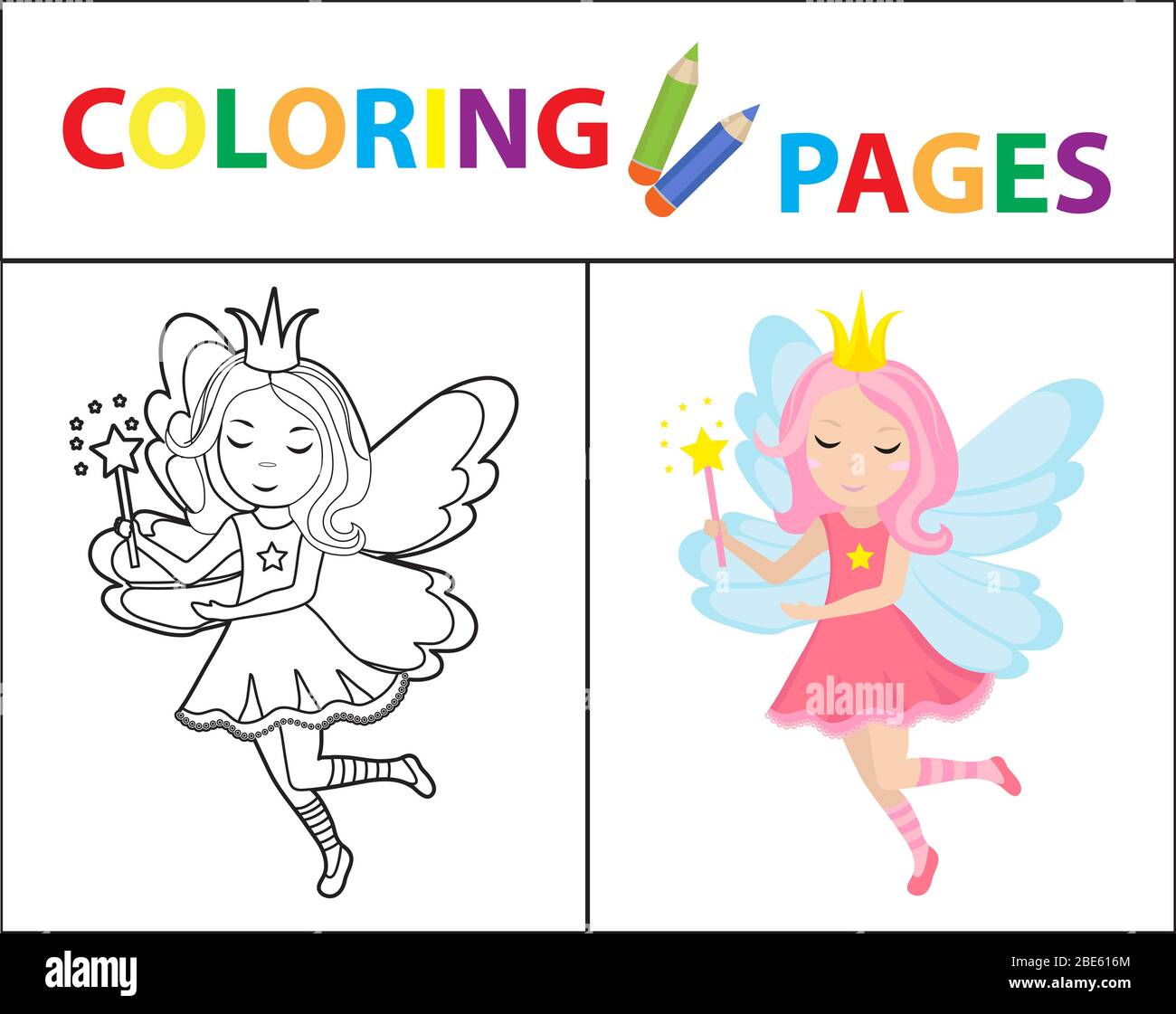 Coloring Page Outline Cartoon Boy Brush Paints Little Artist Easel