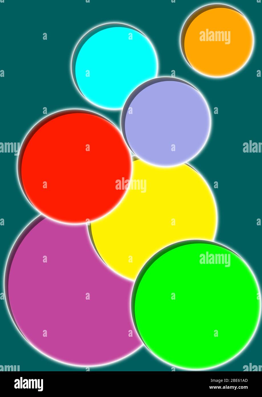 Pattern for text circles in different colors. Background image. Ball. Sphere Place for text. Vector image. Poster. Booklet. Stock Vector