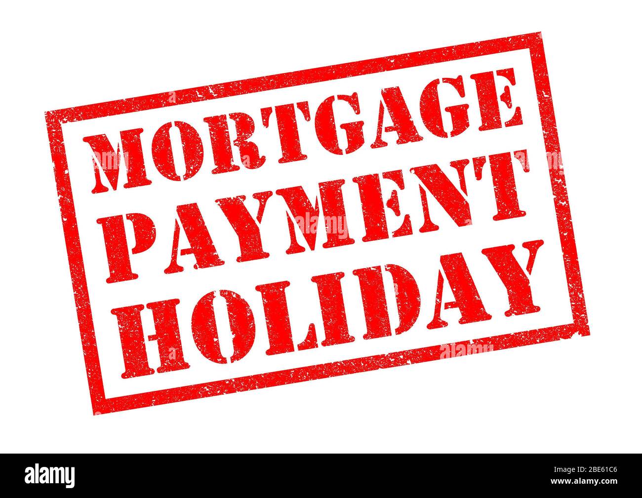 MORTGAGE PAYMENT HOLIDAY red Rubber Stamp over a white background Stock