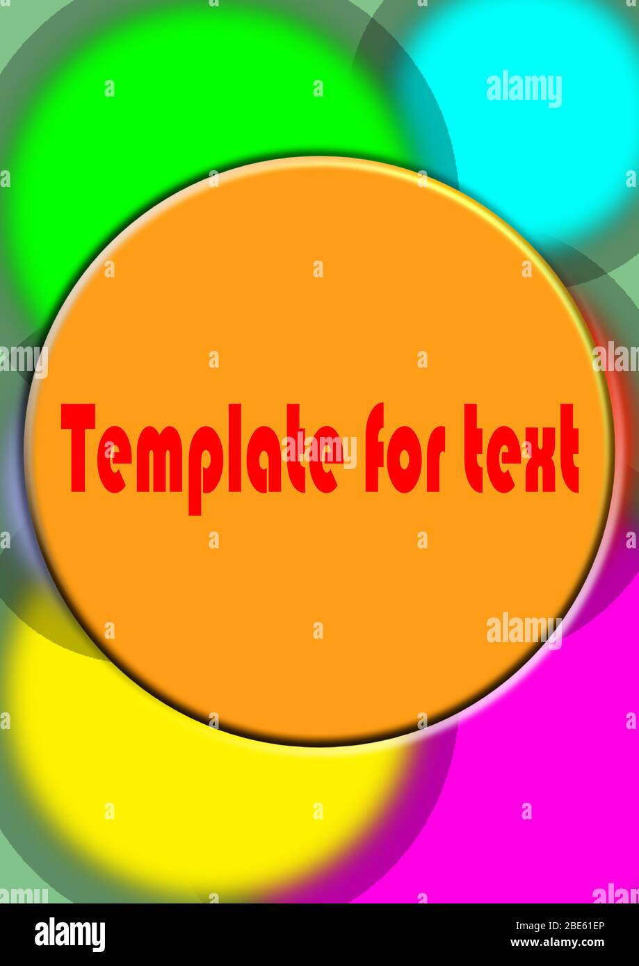Pattern for text circles in different colors. Background image. Ball. Sphere Place for text. Vector image. Poster. Booklet. Stock Vector