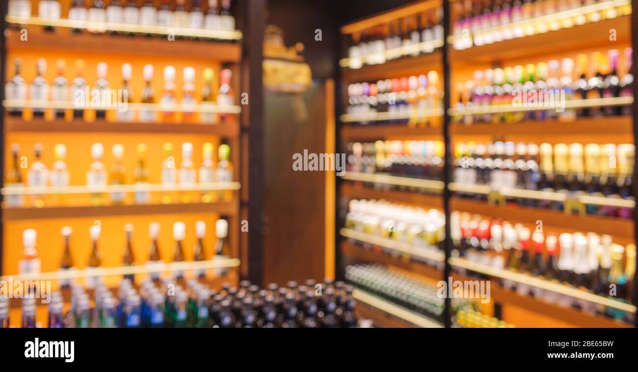 Background Blurred Defocused Beers are cooling in fridge, freezer or