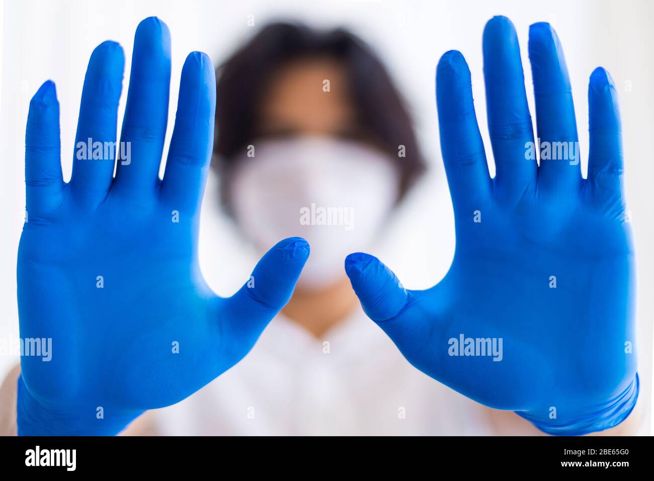 Protected man mask gloves hi-res stock photography and images - Alamy