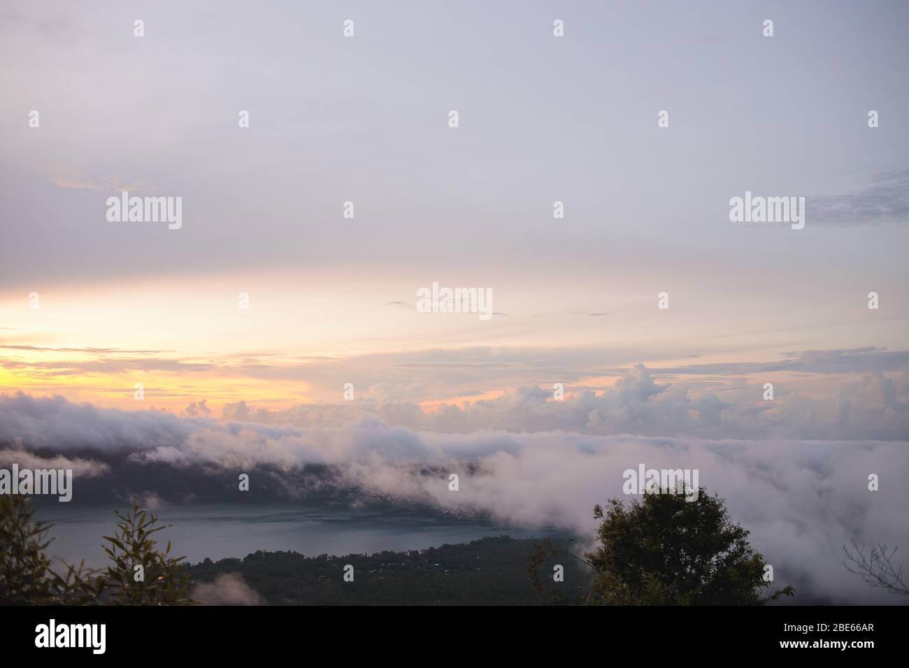 sunrise Mountain location Mountain Batur kintamani bali indonesia Stock ...