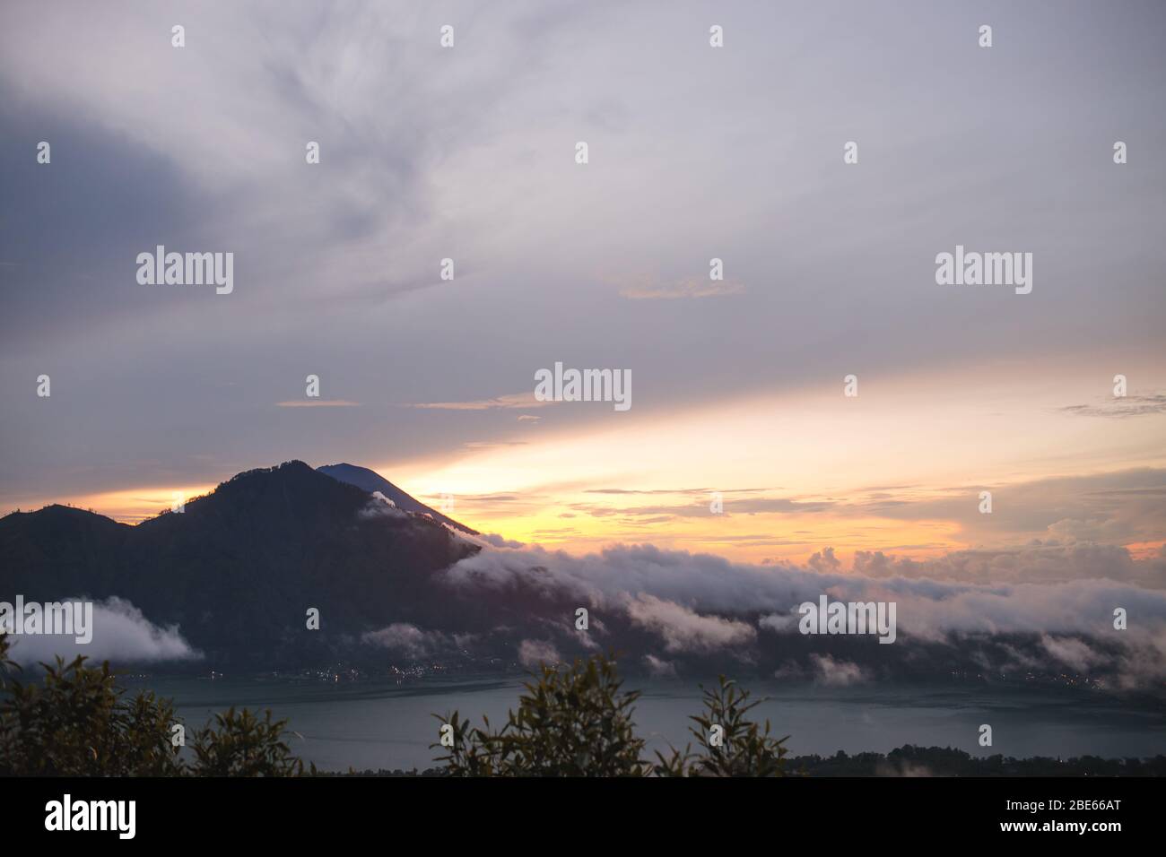 sunrise Mountain location Mountain Batur kintamani bali indonesia Stock ...
