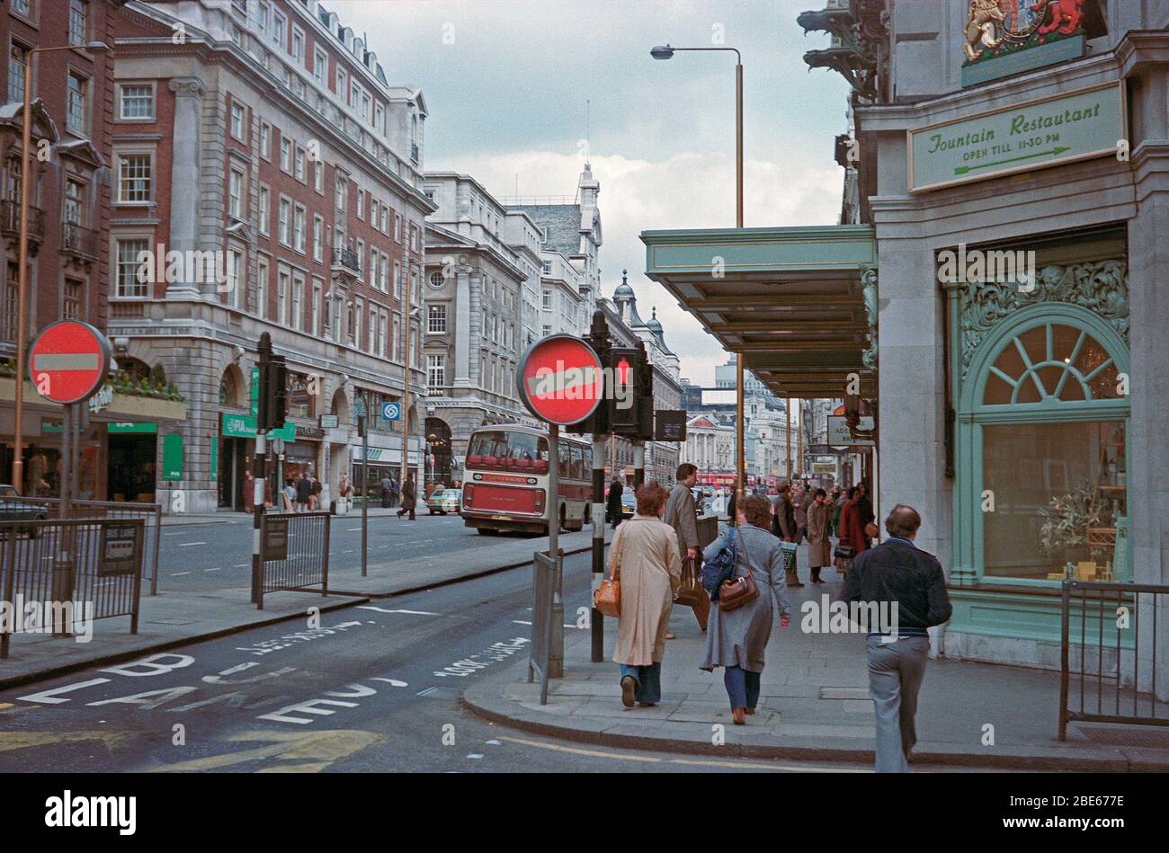 Piccadilly Street, April 1979, London, England, Great Britain Stock ...