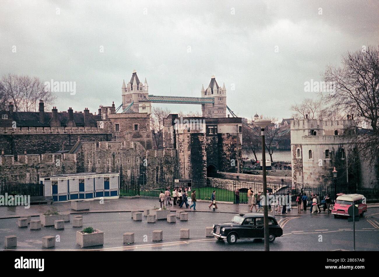 Tower Bridge, April 1979, London, England, Great Britain Stock Photo ...