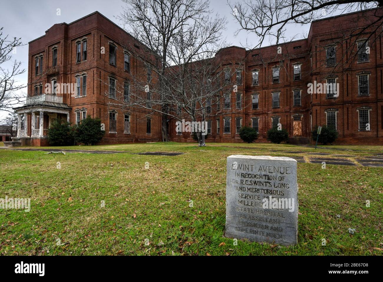 Abandoned Milledgeville Central State Hospital in Georgia Stock Photo