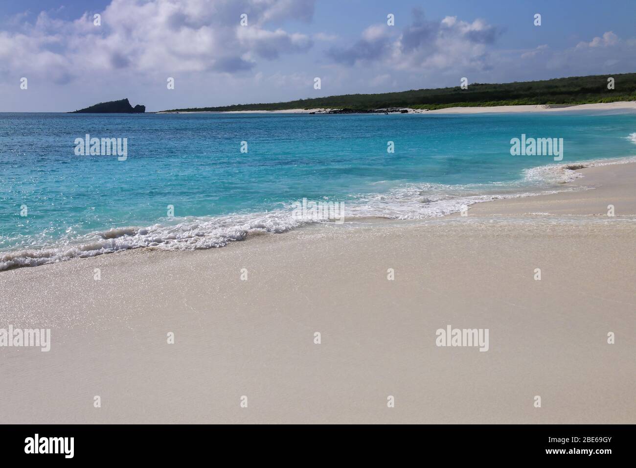 Sandy beach at Gardner Bay on Espanola Island, Galapagos National park, Ecuador. Stock Photo