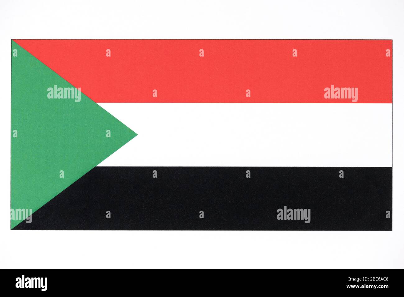National flag of Sudan. Stock Photo