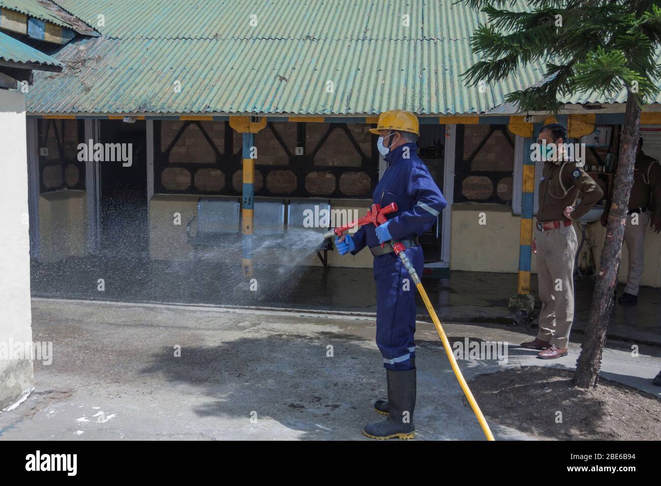 Palampur, India. 09th Apr, 2020. Himachal Pradesh Fire department ...