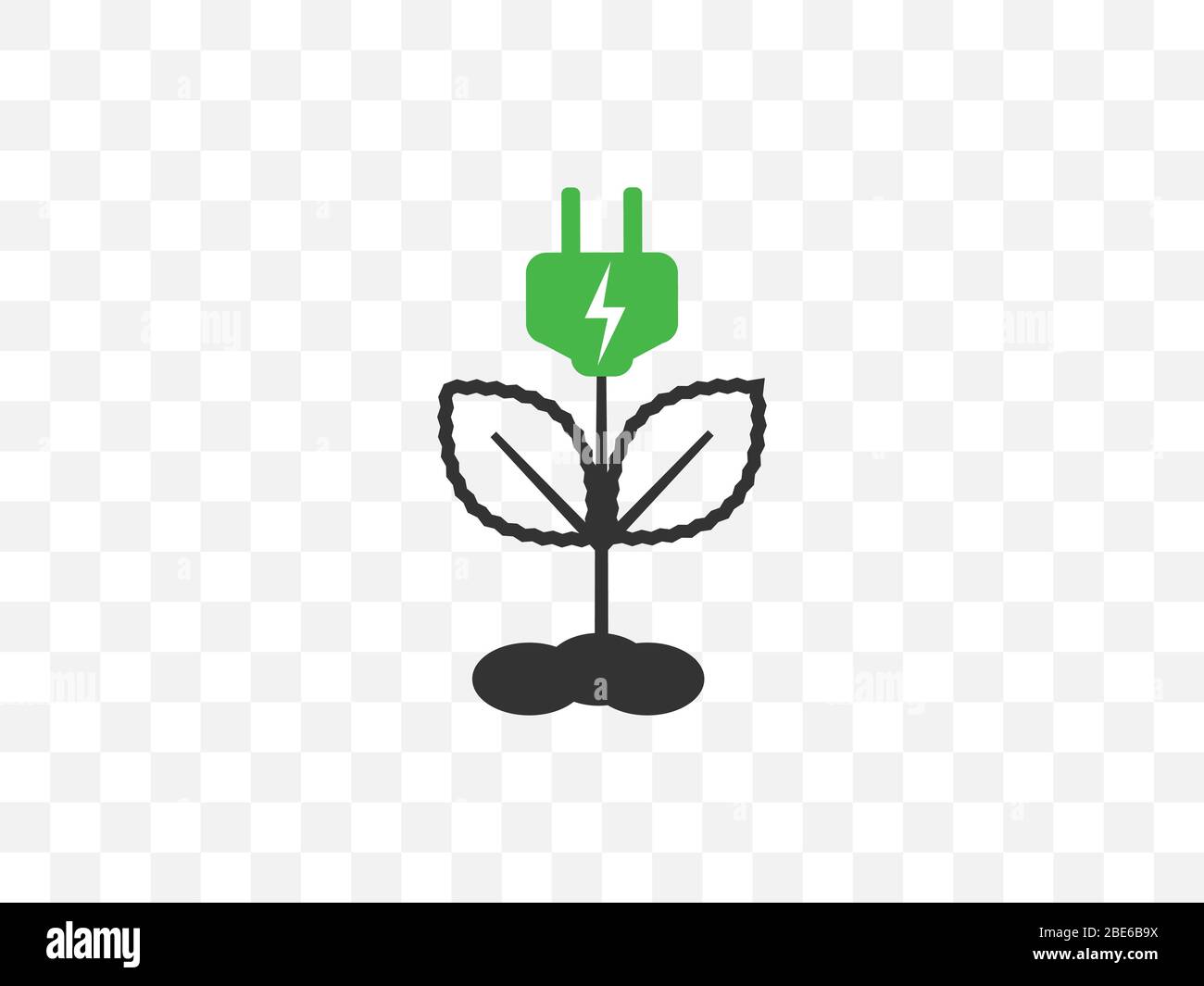 Eco energy icon. Vector illustration, flat design. Stock Vector