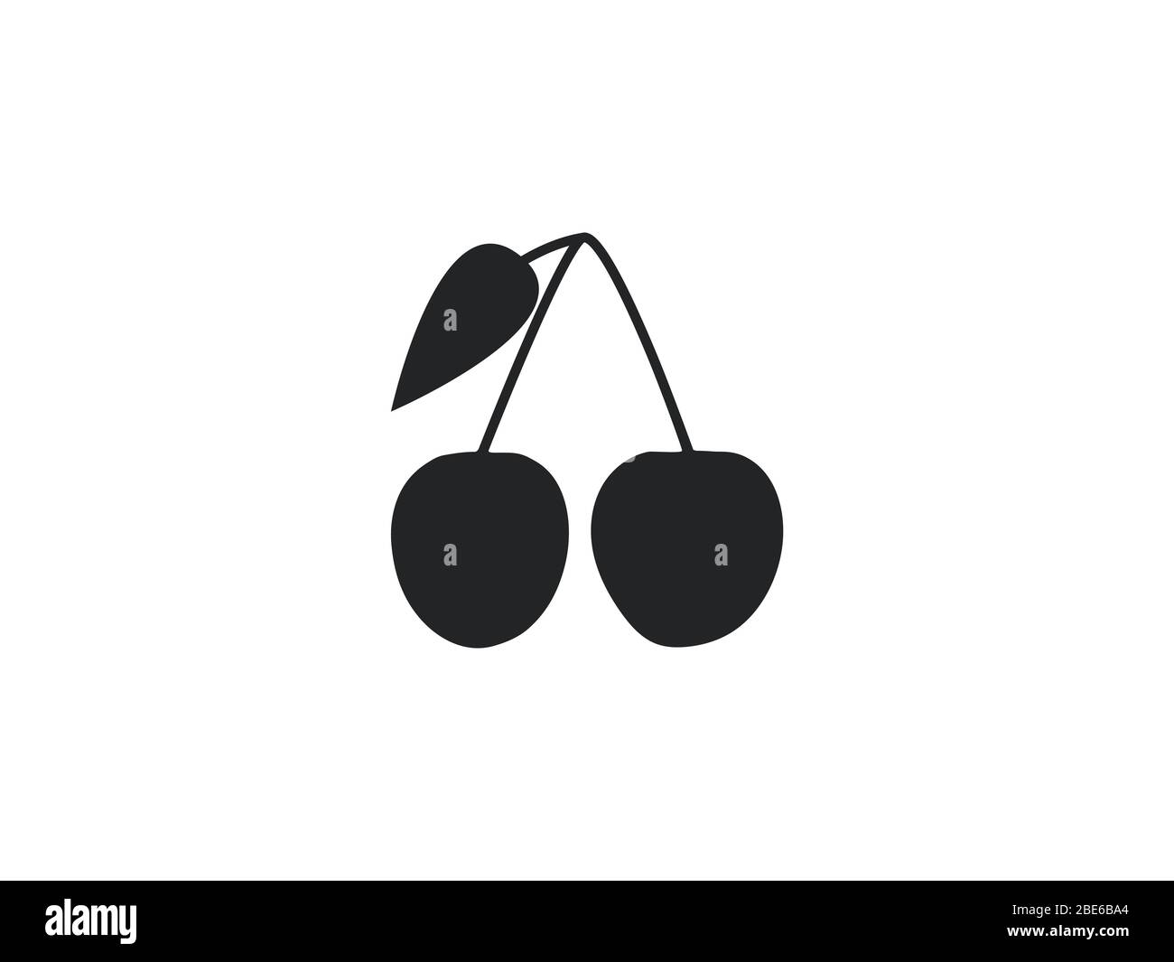 Cherry, fruit icon. Vector illustration, flat design. Stock Vector