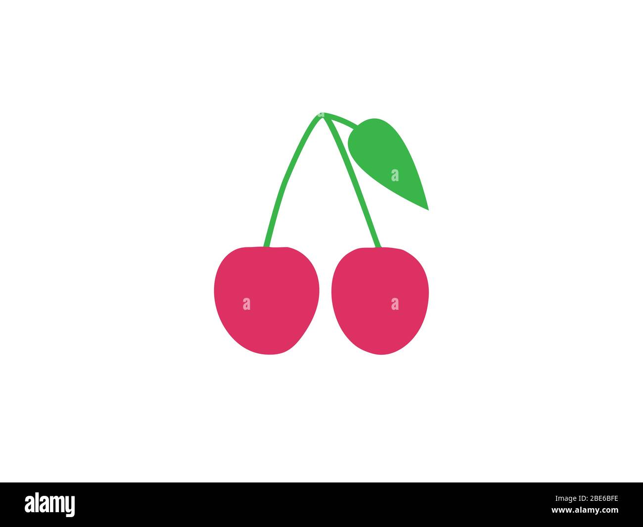 Cherry, fruit icon. Vector illustration, flat design Stock Vector Image