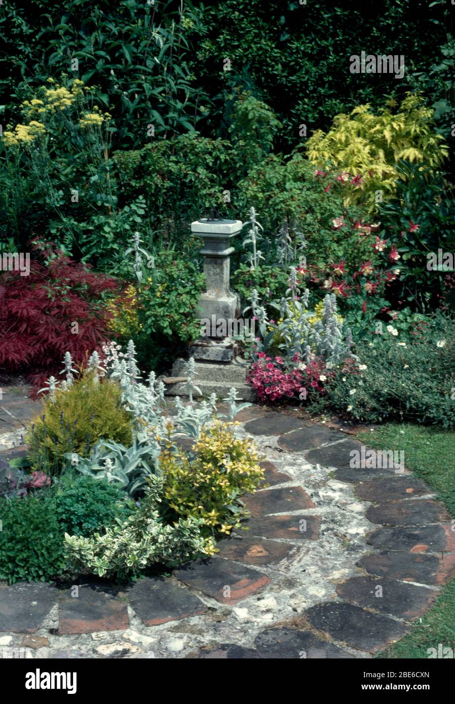Brick edged garden path hi-res stock photography and images - Alamy