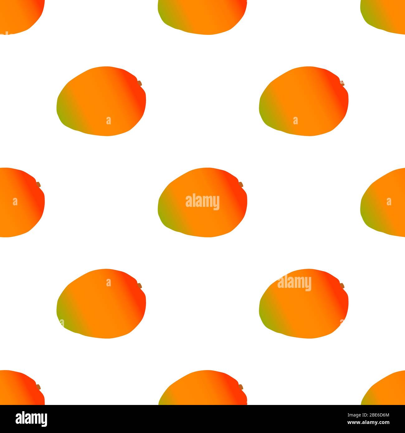 Illustration on theme big colored seamless mango, bright fruit pattern for seal. Fruit pattern consisting of beautiful seamless repeat mango. Simple c Stock Vector