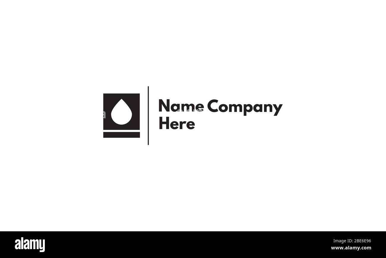 Vector logo on which the abstract image of a drop squared. Stock Vector