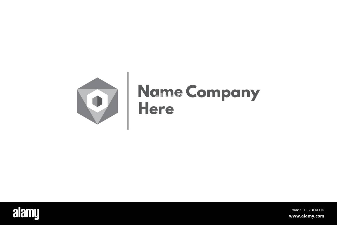 Vector logo on which abstract image of a hexagon Stock Vector Image ...