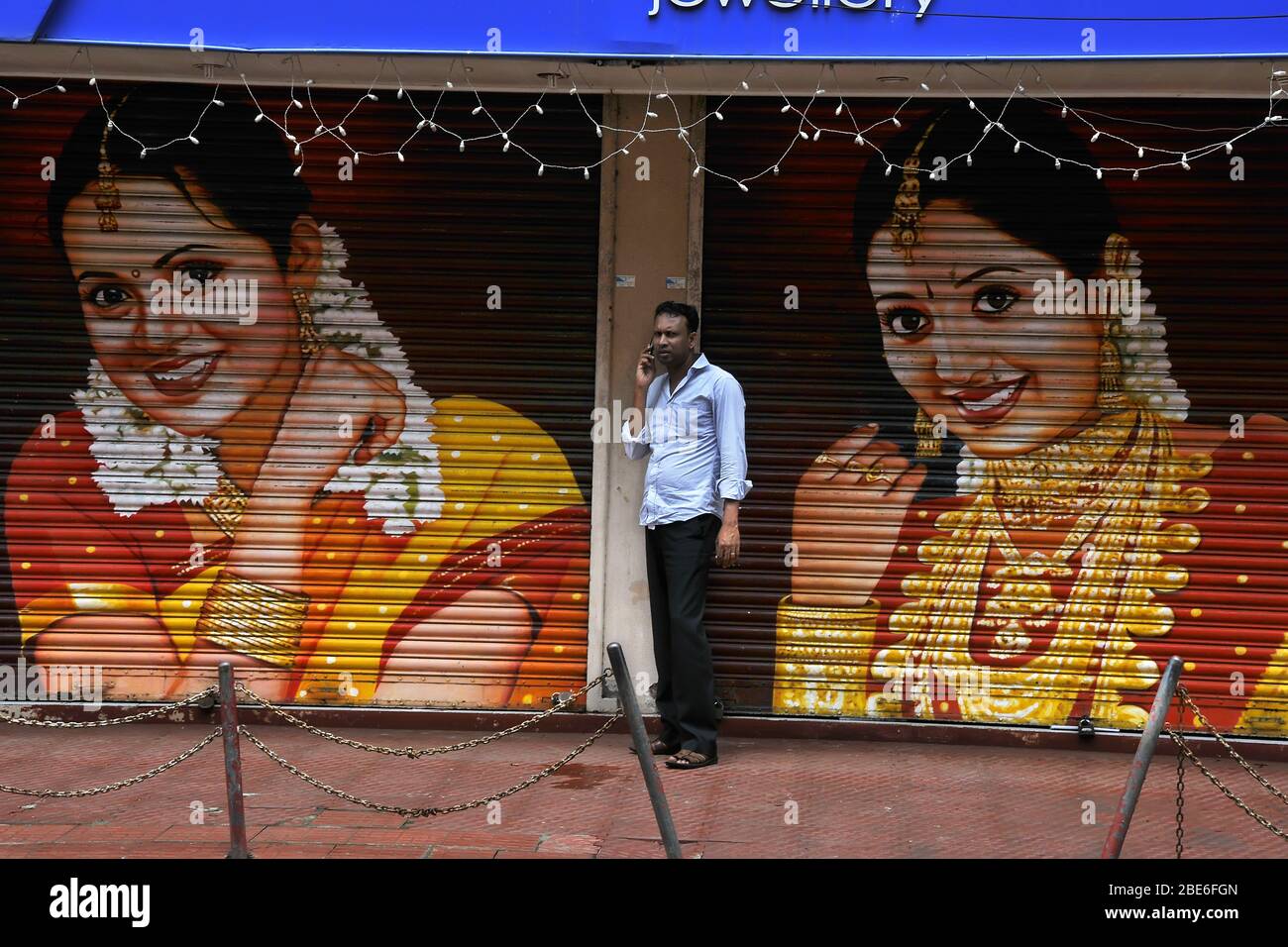 in front of jewellery shop thrissur kerala india Stock Photo