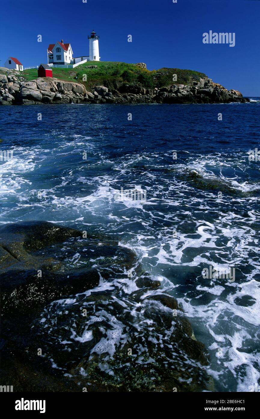 Nubble Lighthouse, Cape Neddick Light Station, York Beach, Maine Stock Photo Alamy