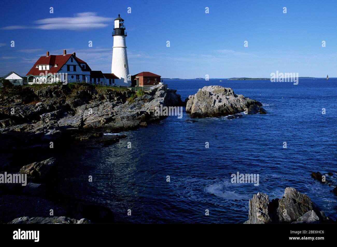 Portland Head Lighthouse, Fort Williams Park, South Portland, Maine Stock Photo