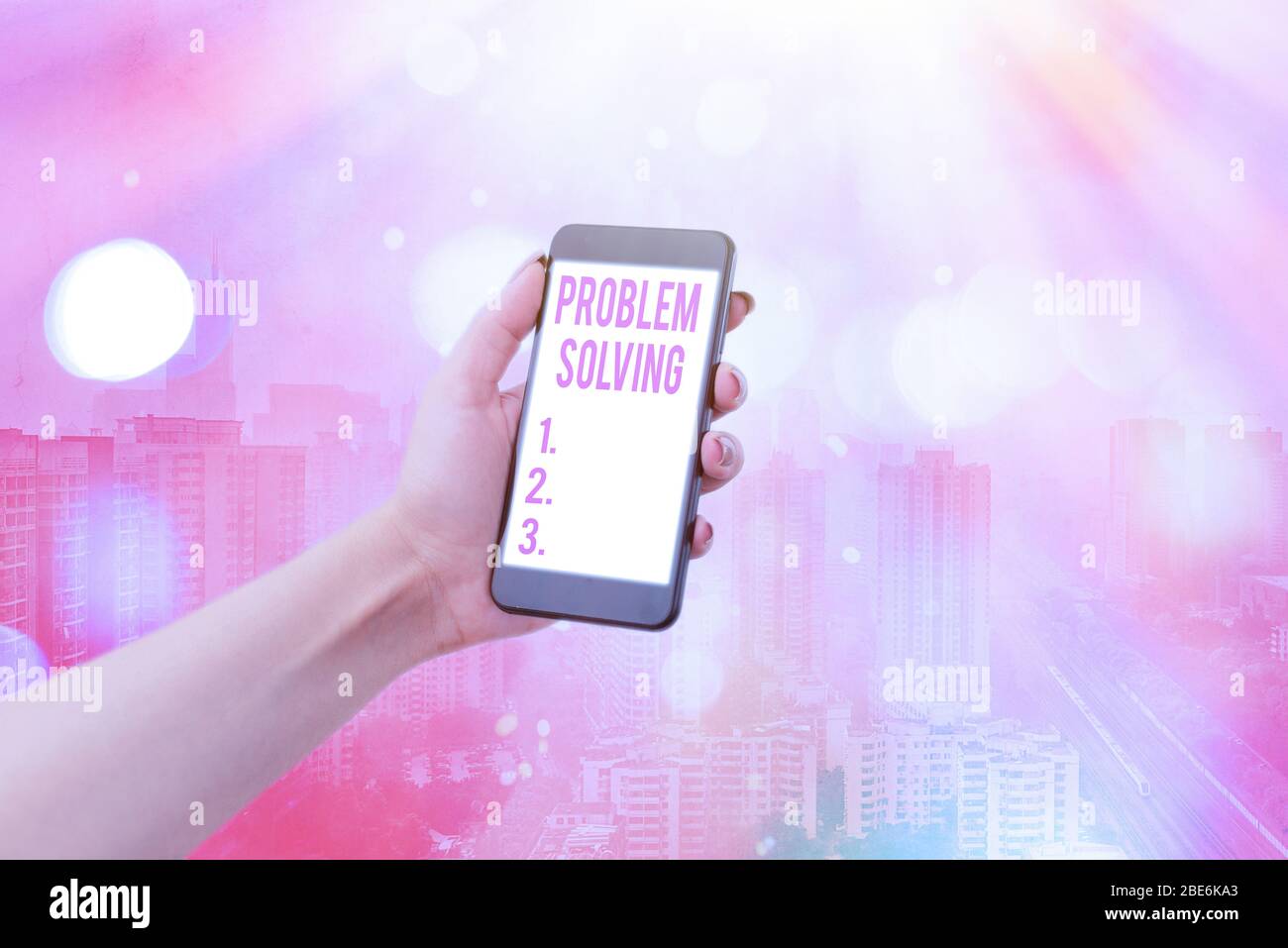 Text sign showing Problem Solving. Business photo text process of ...