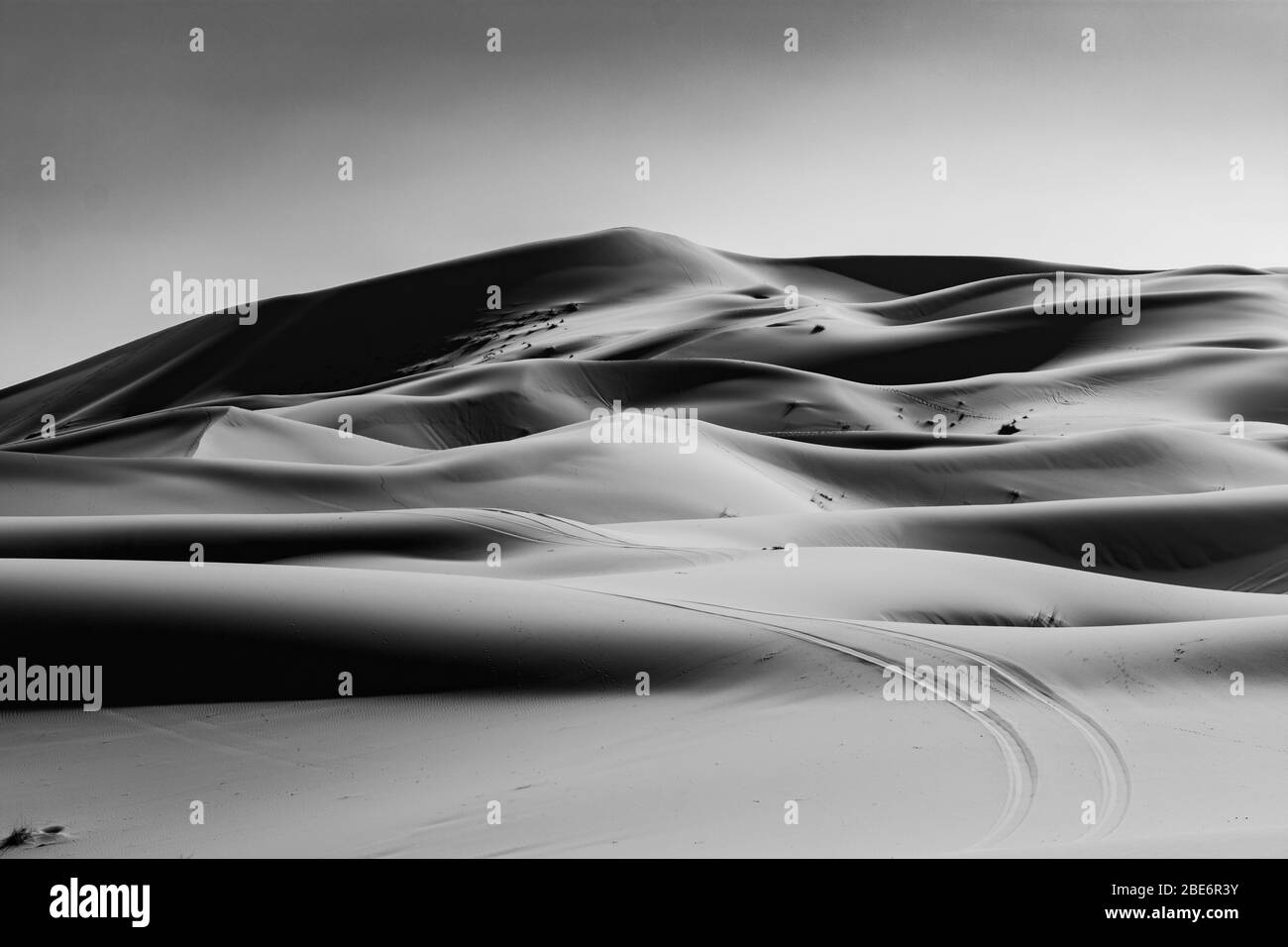 Sand Dunes in the Sahara Desert Stock Photo