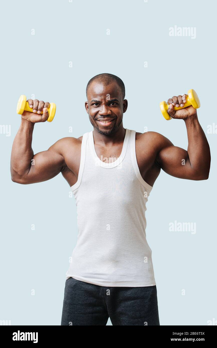 Quarantine motivated black man to take up some dumbbells and work