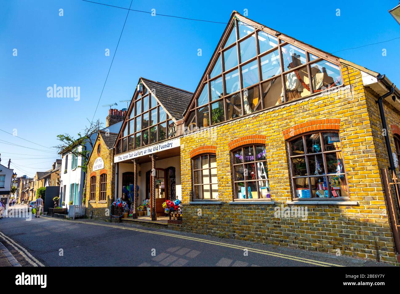 Exterior of The Lynn Tait Gallery at the Old Foundry, Leigh-on-Sea near Southend on Sea, Essex, UK Stock Photo