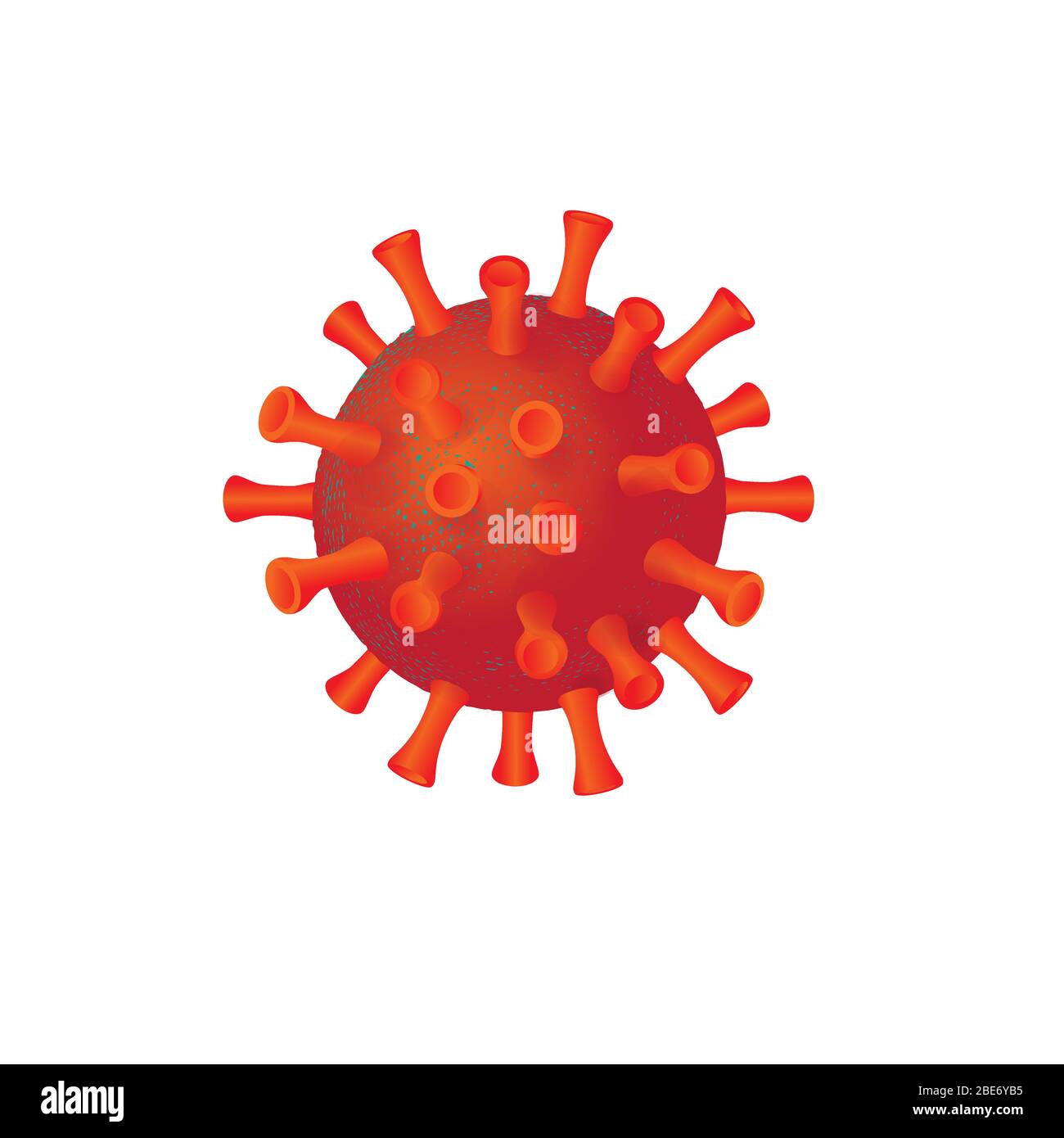 Coronavirus cell orange model vector illustration Stock Vector