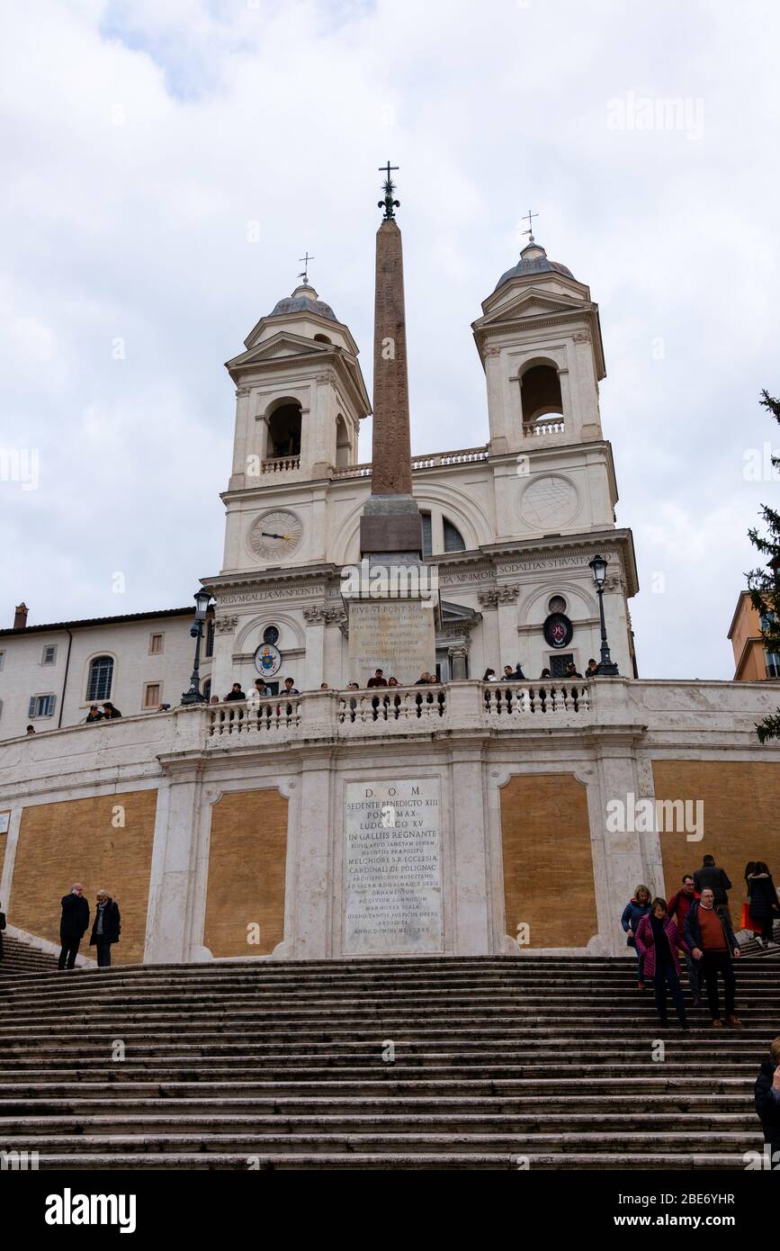 Spanish Steps. Images of Rome, Italy during the Christmas Holidays. Stock Photo