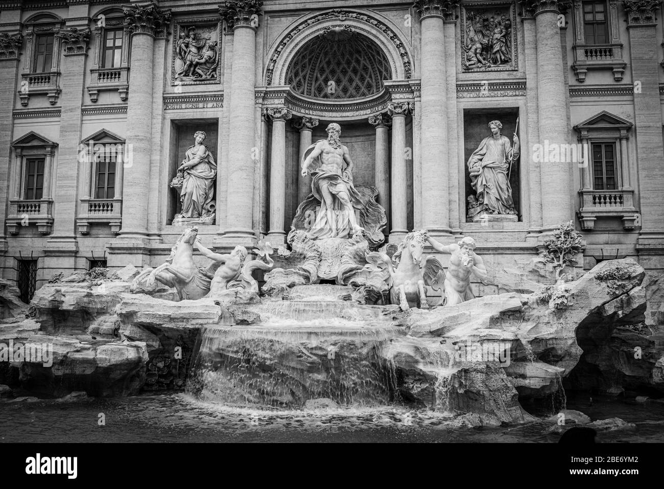 Trevi Fountain. Images of Rome, Italy during the Christmas Holidays. Stock Photo