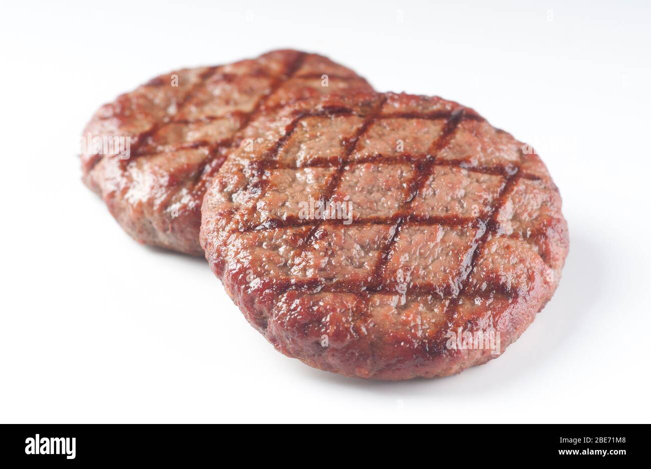 tasty grilled beef burger on a white background for graphic design Stock Photo