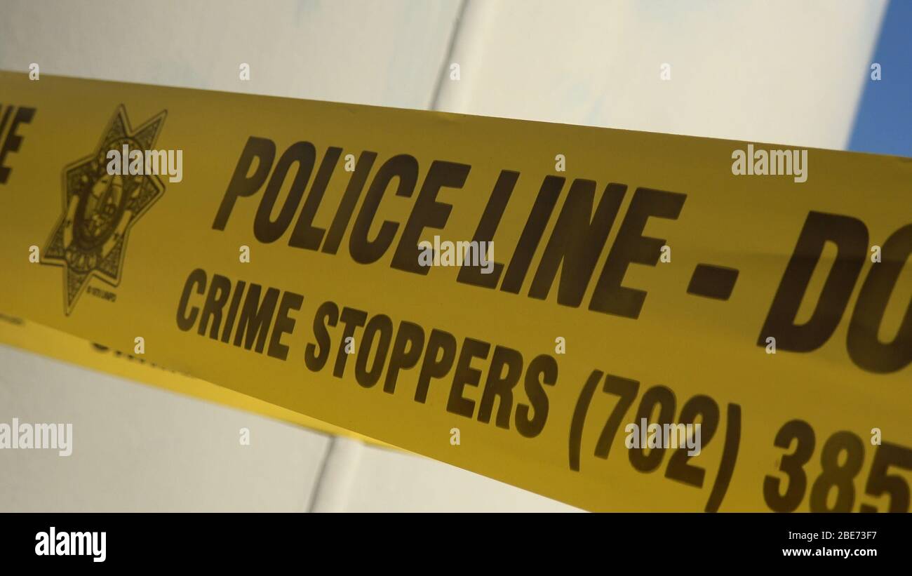 Crime Scene Police Line - close up shot - LAS VEGAS-NEVADA, OCTOBER 11 ...