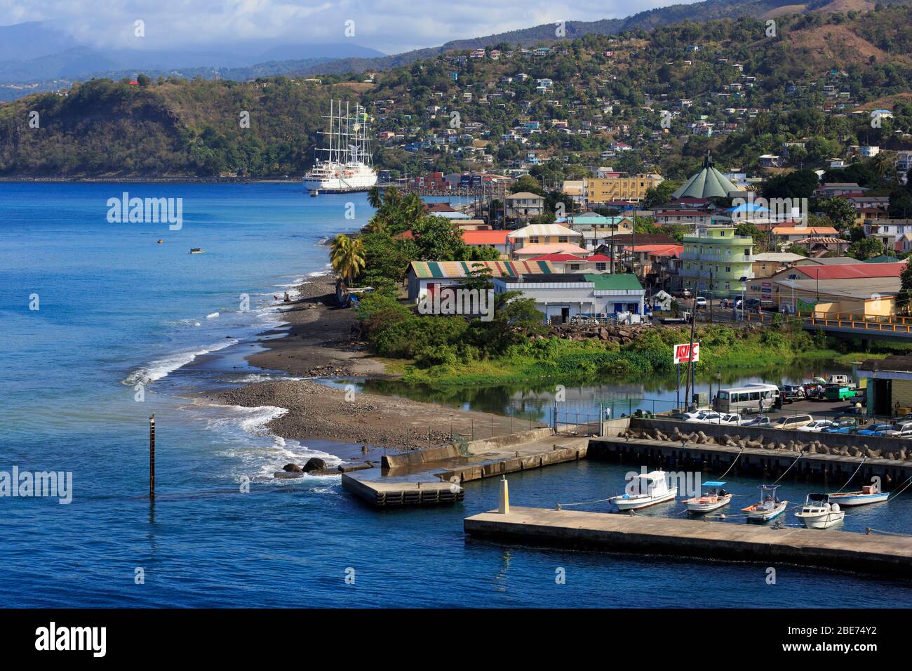 Port of Roseau,Dominica,Caribbean Stock Photo Alamy